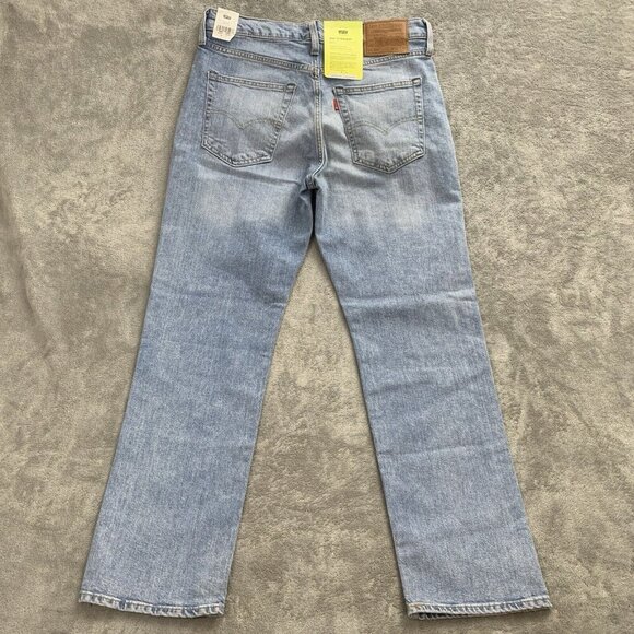 Levis 514 Jeans Mens 32x30 Straight Blue Light Wash Denim Stretch Casual Flex - Picture 12 of 13